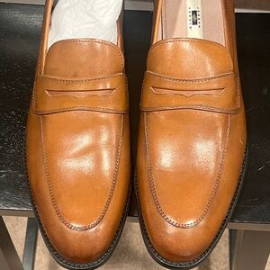 Joseph Abboud Moc Toe Slip on Cognac 10D Mens